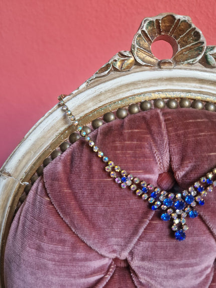 1940s Sapphire Blue Necklace | Vintage Statement Jewelry