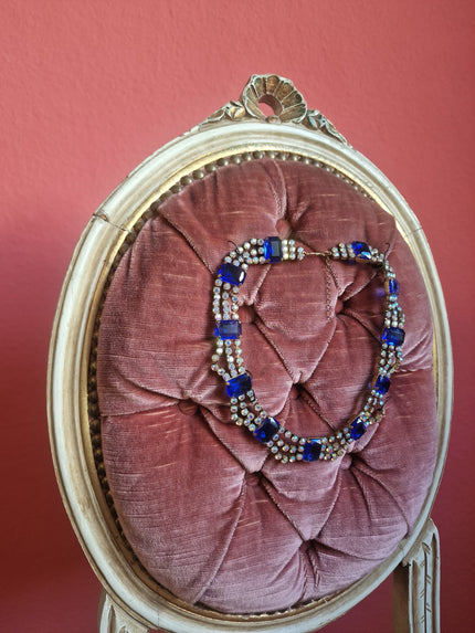 1940s Sapphire Blue Necklace | Vintage Jewelry
