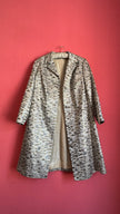 Vintage 1960s Silver Lurex Brocade Dress and Coat Set