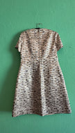 Vintage 1960s Silver Lurex Brocade Dress and Coat Set