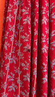 Vintage 1970s Blue and Burgundy Floral Folk Maxi Dress