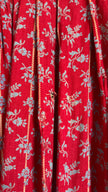 Vintage 1970s Blue and Burgundy Floral Folk Maxi Dress