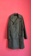 Vintage 1990s Military Green Waterproof Trench Coat