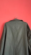 Vintage 1990s Military Green Waterproof Trench Coat