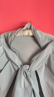 Vintage 1940s Pale Blue Silk Taffeta Tie-Front Bolero