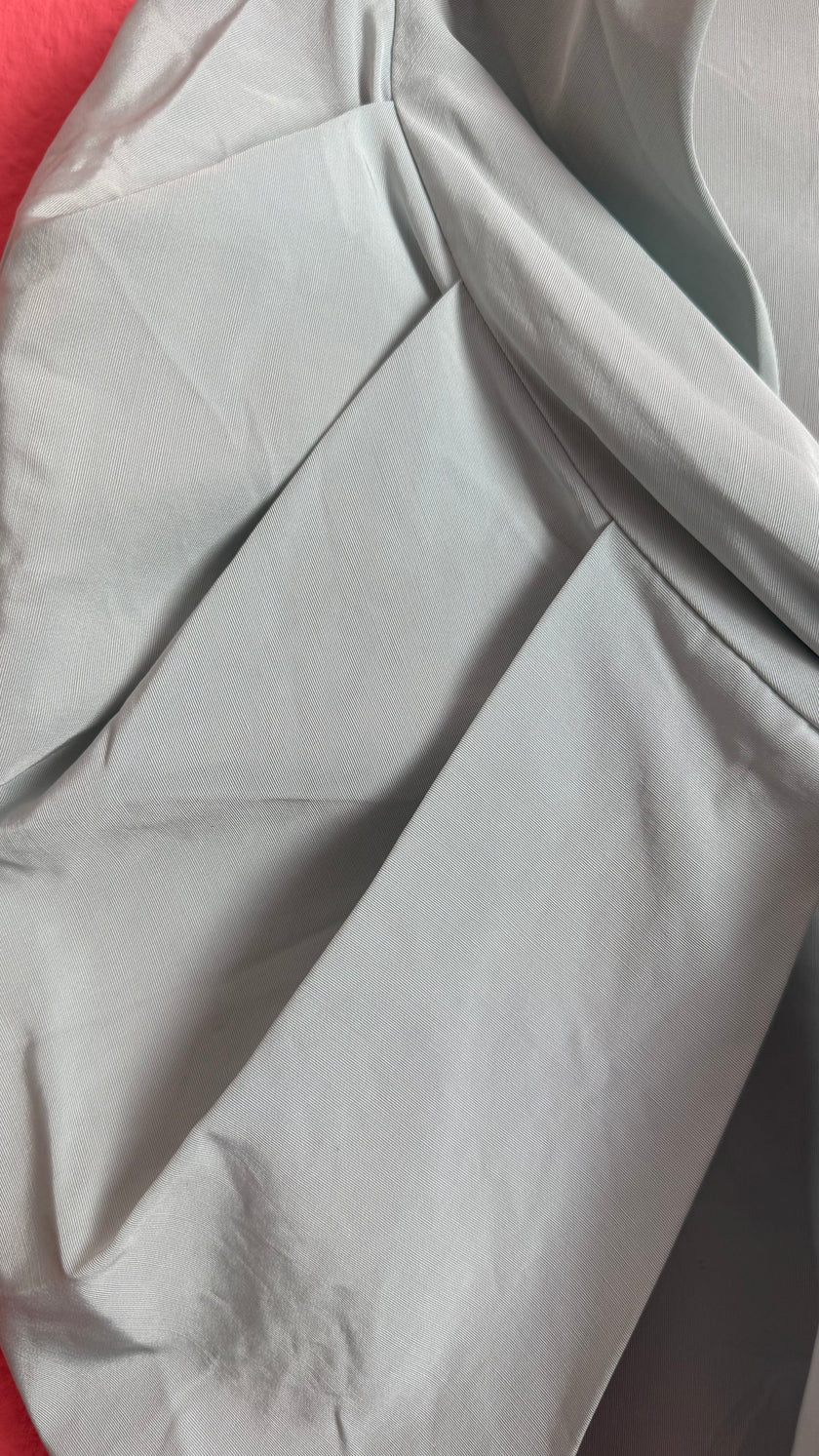 Vintage 1940s Pale Blue Silk Taffeta Tie-Front Bolero