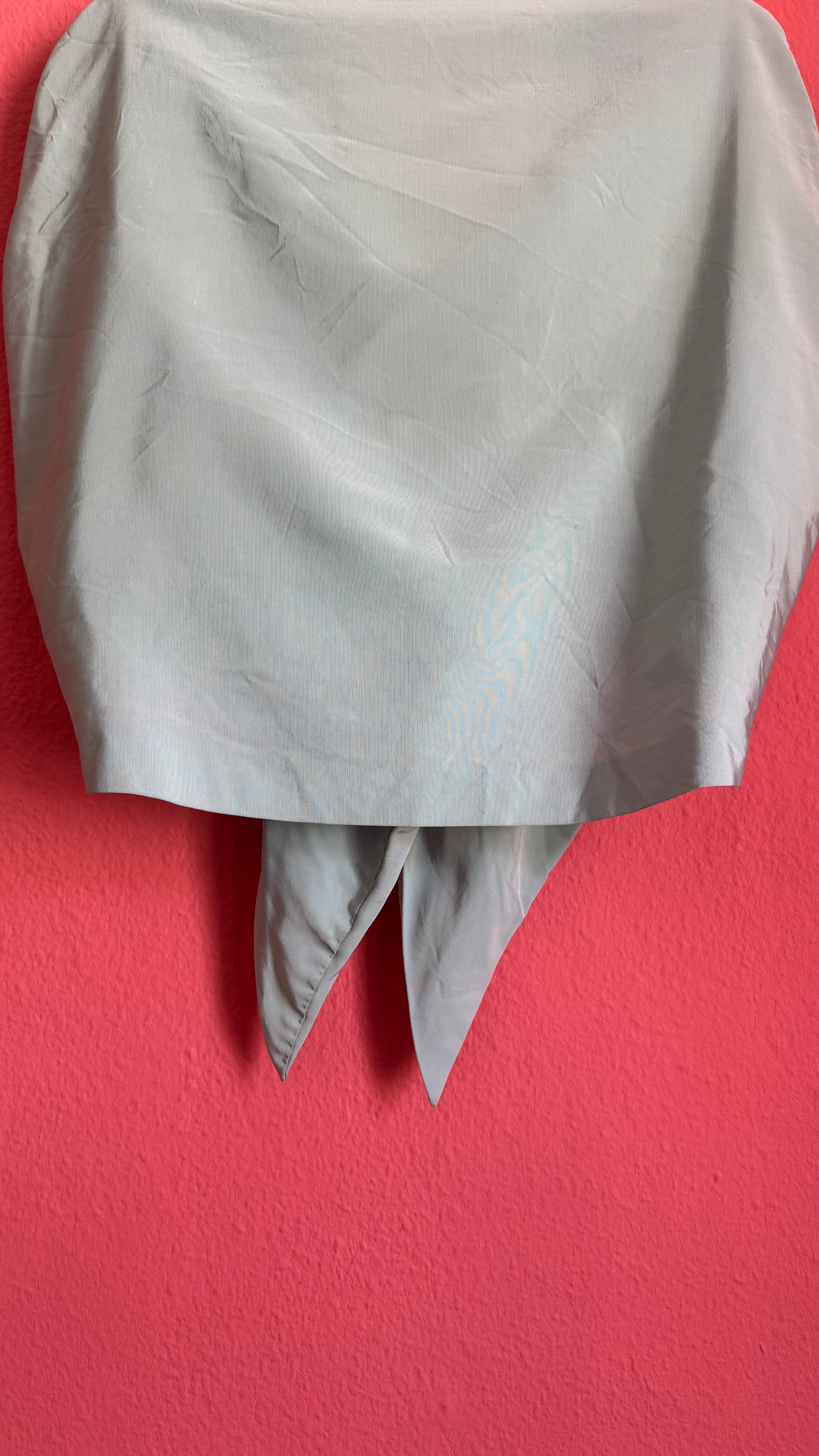 Vintage 1940s Pale Blue Silk Taffeta Tie-Front Bolero