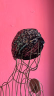 1920s Inspired Black Iridescent Sequin Turban Hat
