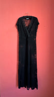 Vintage 1990s Louis Féraud Black Lace Lingerie Maxi Dress