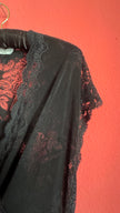 Vintage 1990s Louis Féraud Black Lace Lingerie Maxi Dress