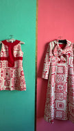 Vintage 1960s Cotton Silk Blend Dress And Coat Set By Buetow Couture
