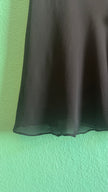 Vintage 1990s Black Stretch Rayon Ruffle Skirt