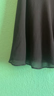 Vintage 1990s Black Stretch Rayon Ruffle Skirt