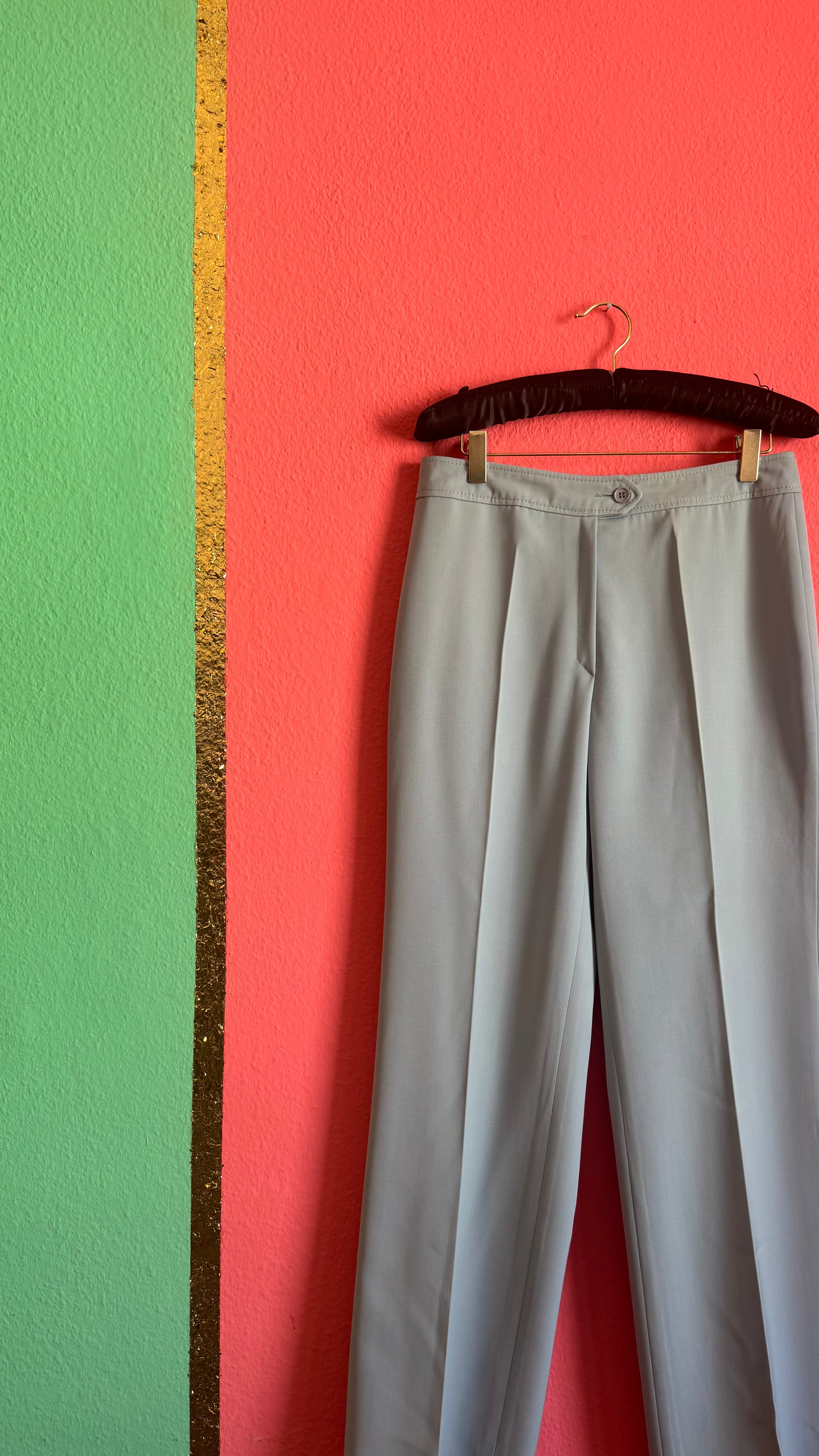 Vintage 1990s Basler Light Grey Schurwolle Tailored Trousers