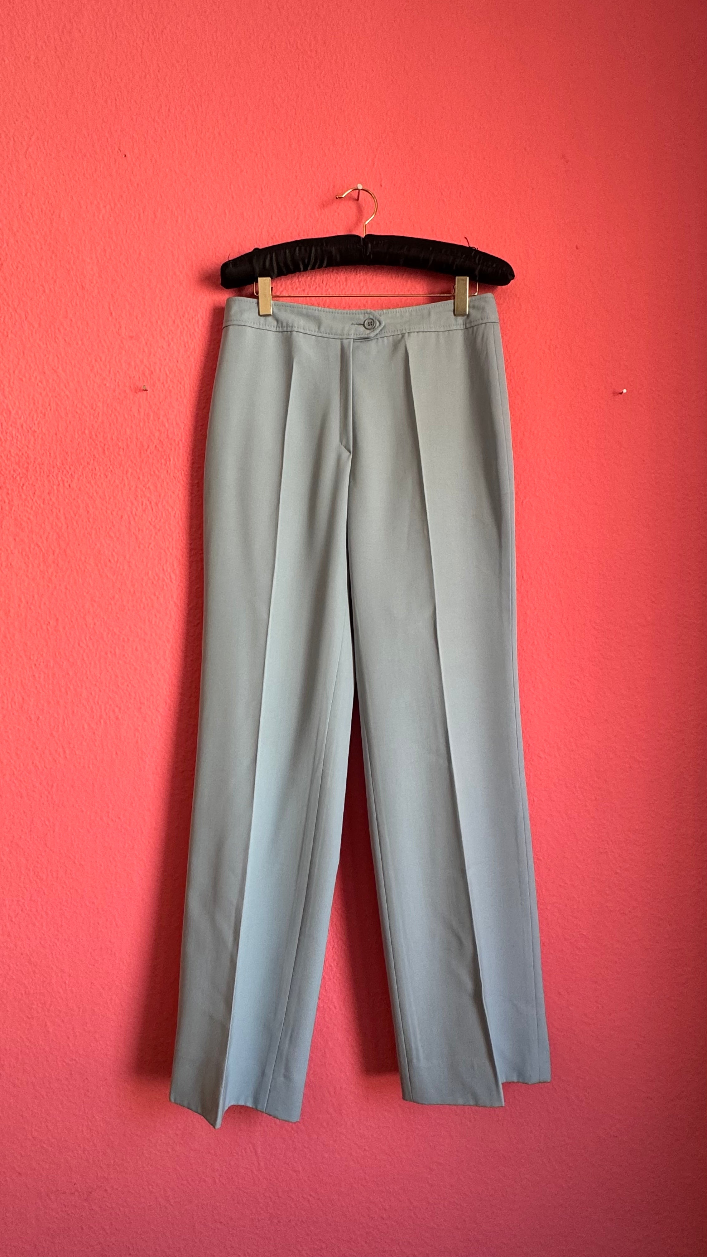 Vintage 1990s Basler Light Grey Schurwolle Tailored Trousers