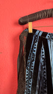 Vintage 1940s Black And Blue Striped Lace Apron