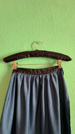 Vintage 1930s Blue Silk Half Apron With Black Trim