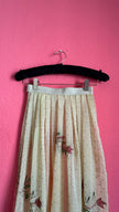 Vintage Indian Sari Silk Embroidered Apron With Heart Charm
