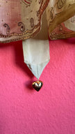 Vintage Indian Sari Silk Embroidered Apron With Heart Charm