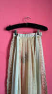 Vintage Indian Sari Silk Embroidered Apron With Heart Charm