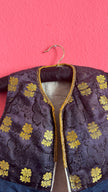 Vintage 1930s Brocade And Linen Patchwork Folk Vest