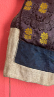 Vintage 1930s Brocade And Linen Patchwork Folk Vest