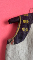 Vintage 1930s Brocade And Linen Patchwork Folk Vest
