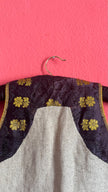 Vintage 1930s Brocade And Linen Patchwork Folk Vest