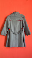 Vintage 1960s Blue Girls’ 10 Years Old Coat With Red Piping By Rainett Paris