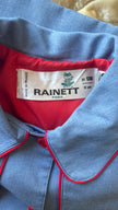Vintage 1960s Blue Girls’ 10 Years Old Coat With Red Piping By Rainett Paris