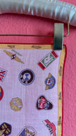 Vintage Estimated 1960s Automobile Logo Print Foulard