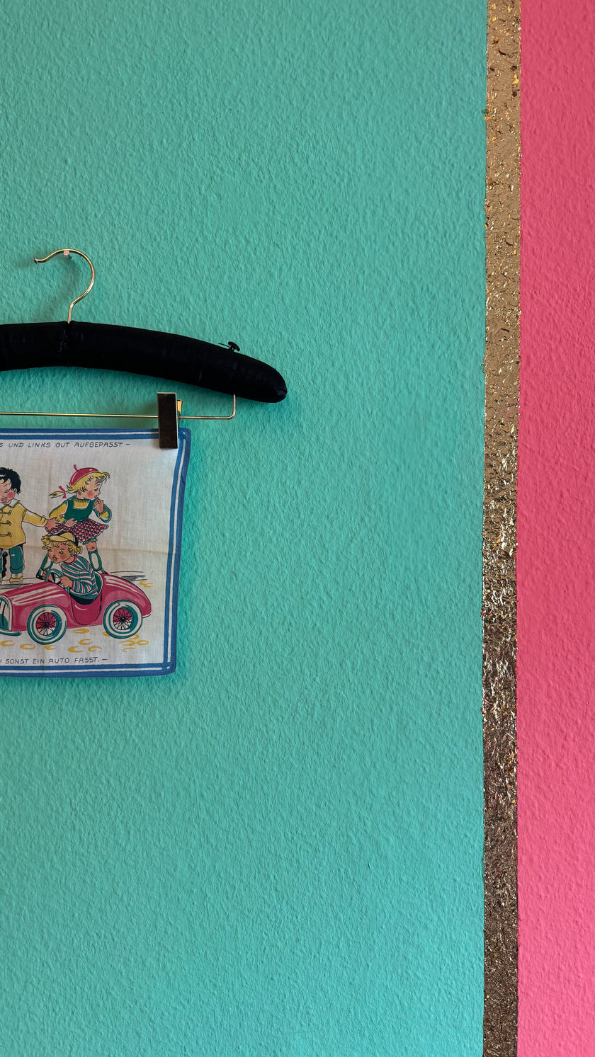 Vintage Estimated 1950s Children’s Road Safety Print Foulard