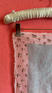 Vintage Estimated 1950s Daisy Print Pink Handkerchief Foulard