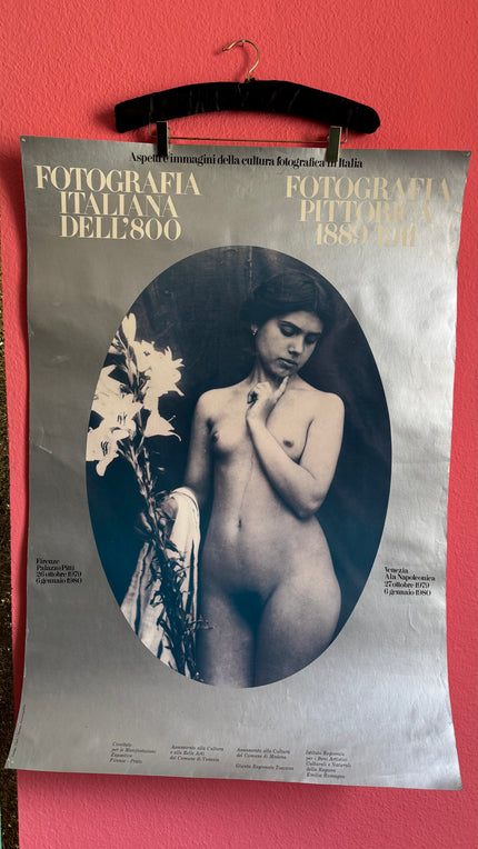 Vintage 1979 Italian Photography Exhibition Poster