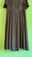 Vintage 1940s Black Rayon Day Dress