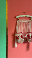 Vintage 1970s Sheer Chiffon Floral Apron