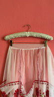 Vintage 1970s Sheer Chiffon Floral Apron