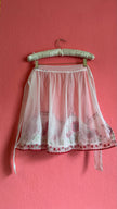 Vintage 1970s Sheer Chiffon Floral Apron
