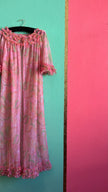 Vintage 1970s Pink Ruffle Nightgown