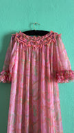 Vintage 1970s Pink Ruffle Nightgown