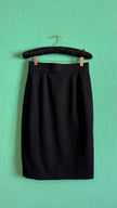 Vintage Thierry Mugler Black Virgin Wool Pencil Skirt