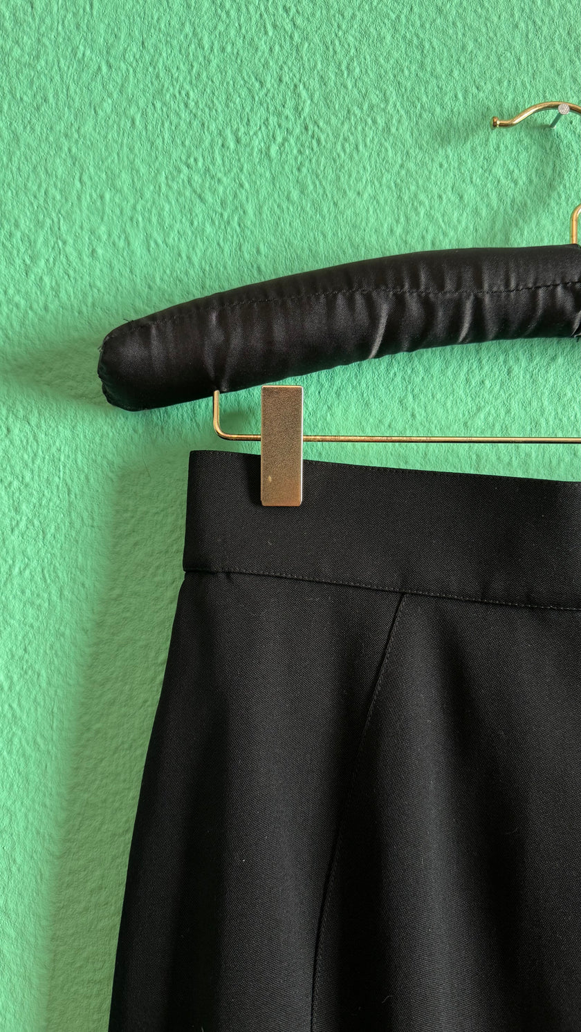 Vintage Thierry Mugler Black Virgin Wool Pencil Skirt