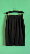 Vintage Thierry Mugler Black Virgin Wool Pencil Skirt