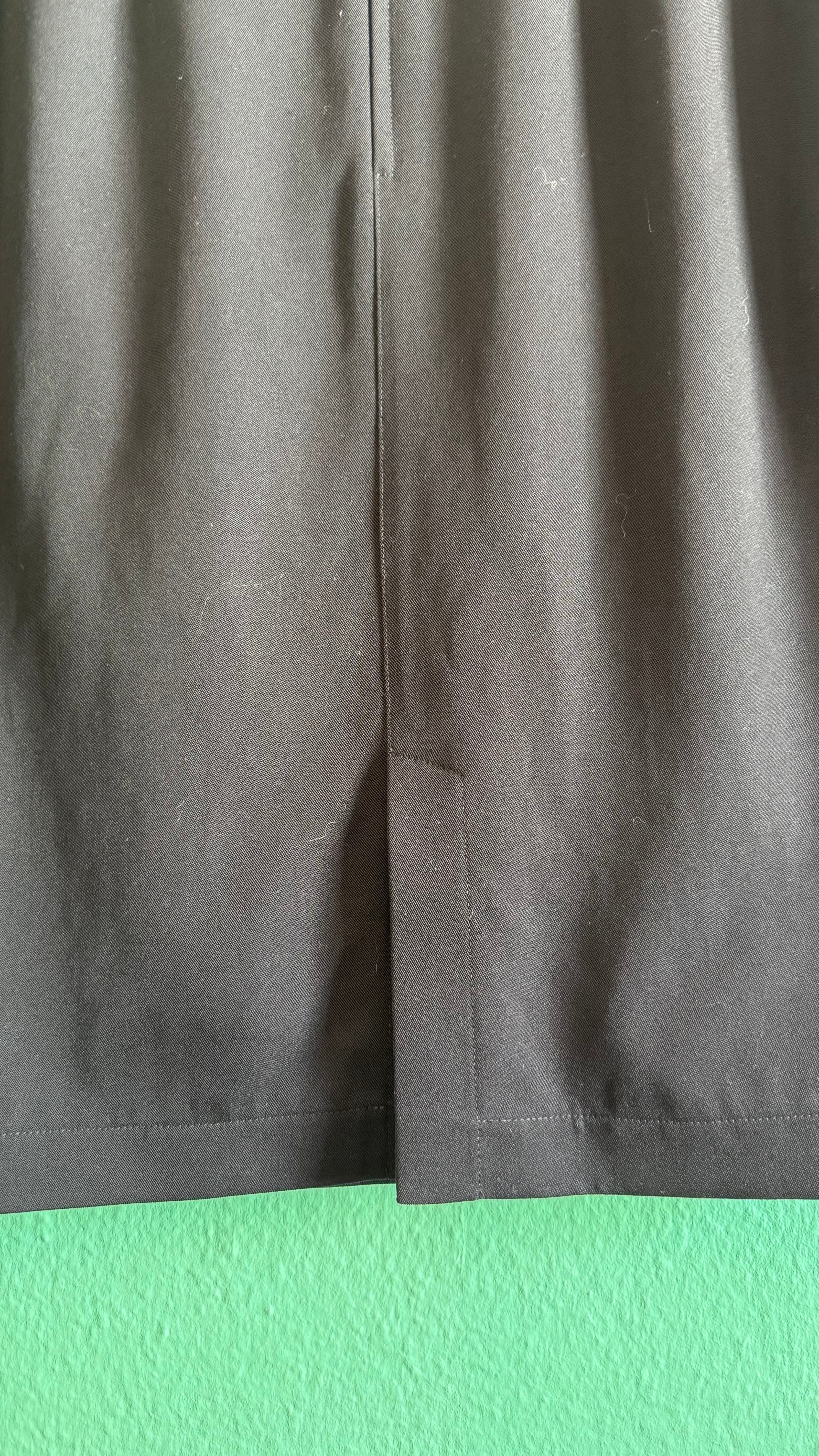 Vintage Thierry Mugler Black Virgin Wool Pencil Skirt