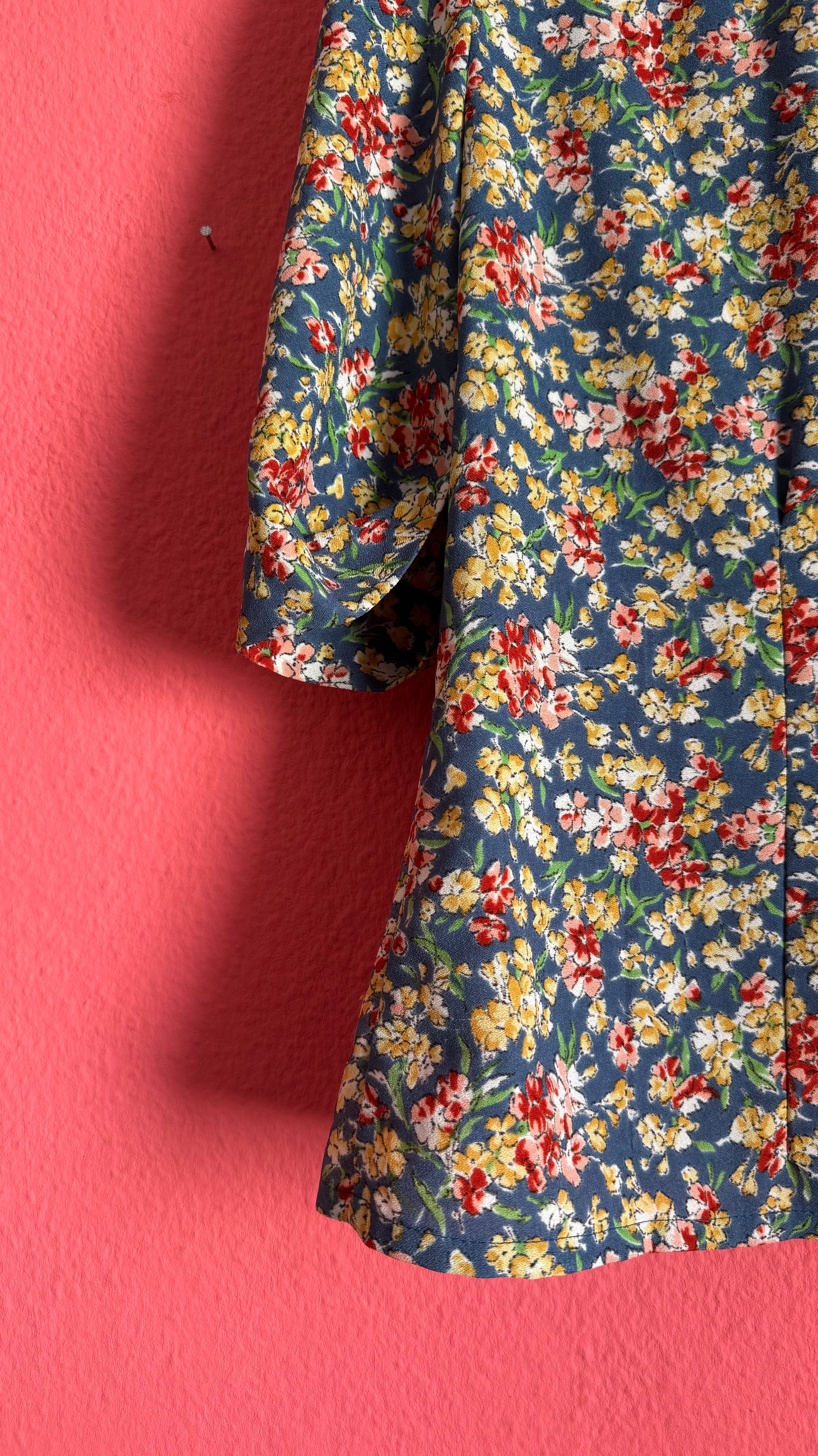 Vintage 1970s Didi Caron Floral Blouse & Skirt Set