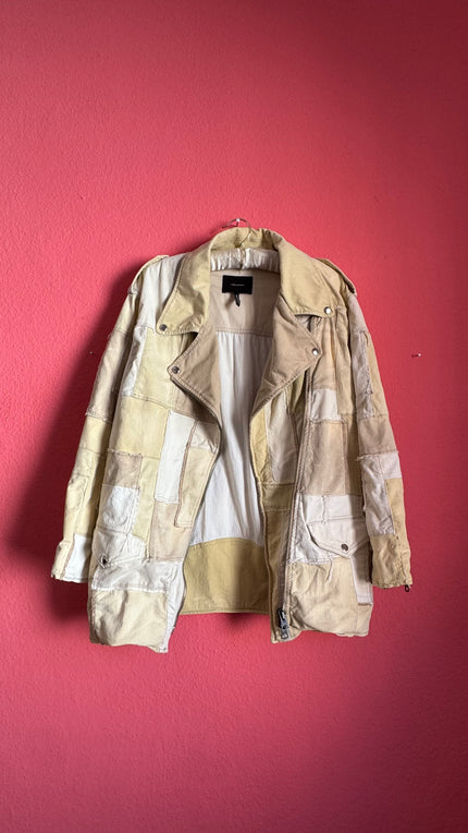 Vintage Isabel Marant Patchwork Denim Biker Jacket