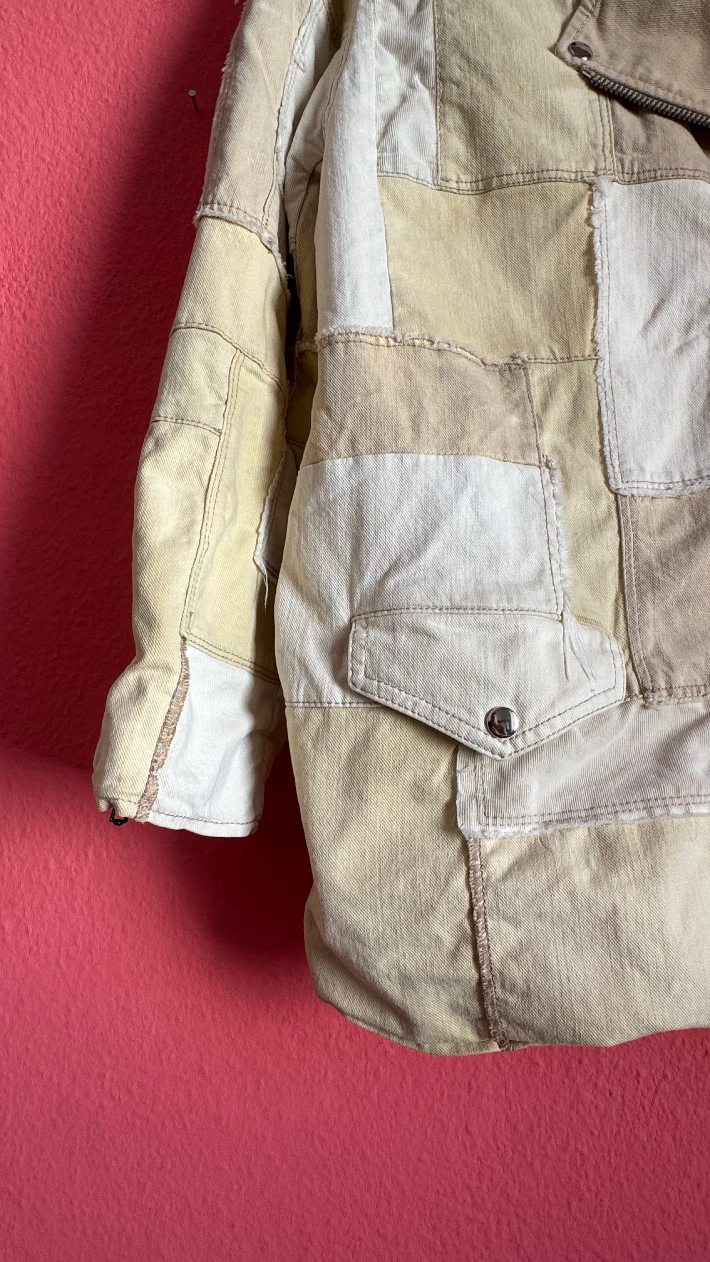 Vintage Isabel Marant Patchwork Denim Biker Jacket