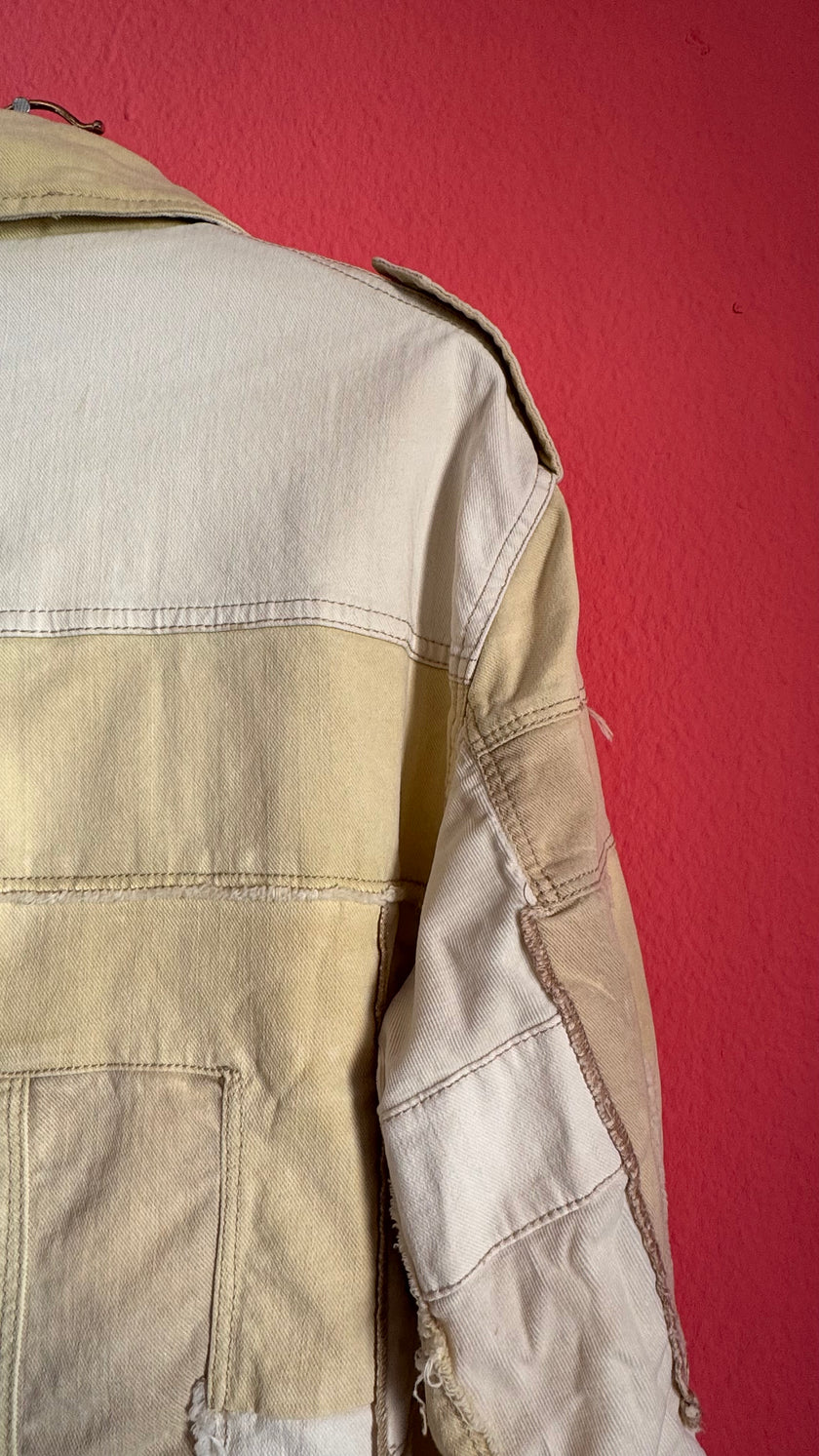 Vintage Isabel Marant Patchwork Denim Biker Jacket