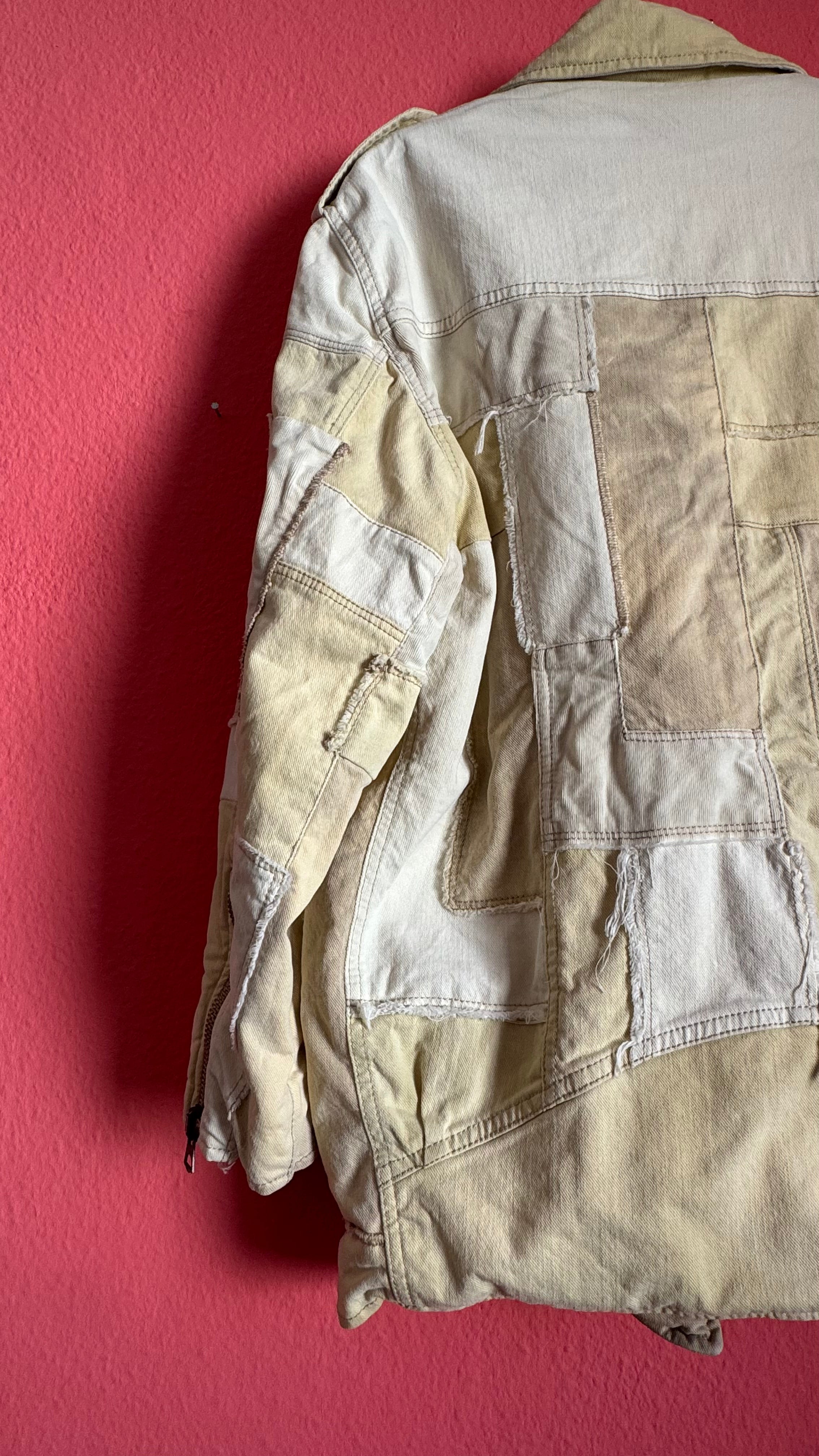 Vintage Isabel Marant Patchwork Denim Biker Jacket