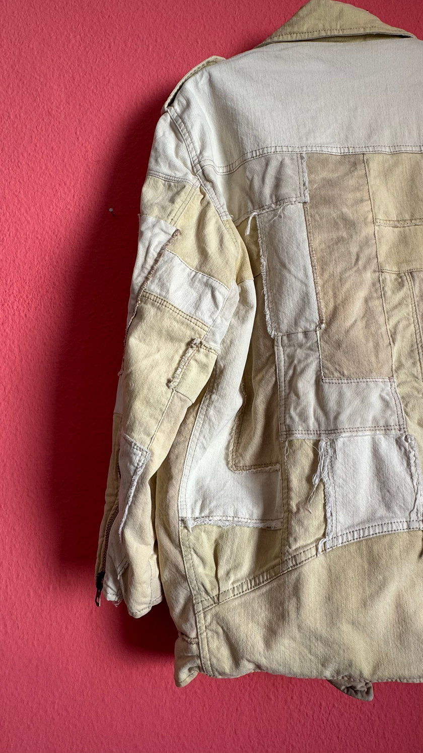 Vintage Isabel Marant Patchwork Denim Biker Jacket